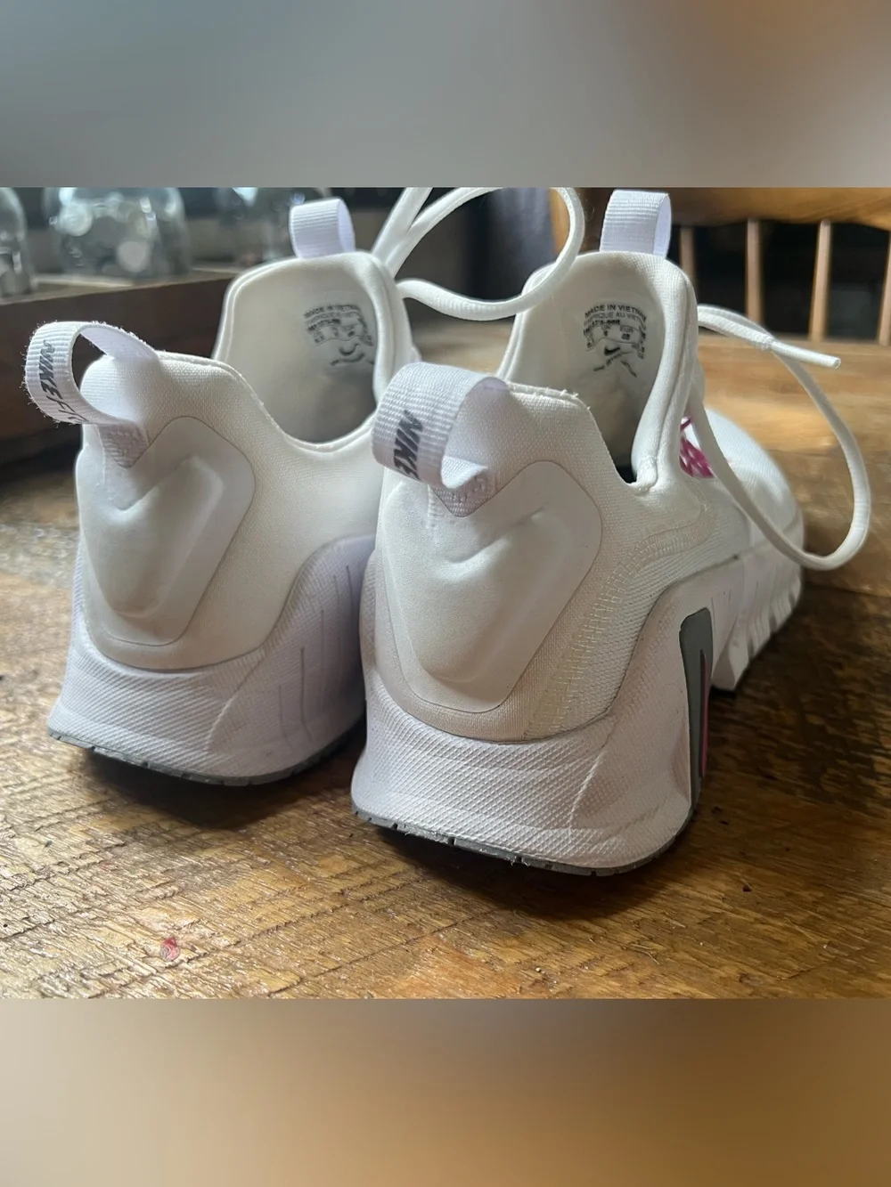 Nike White Women's Sneaker with Pink Accents